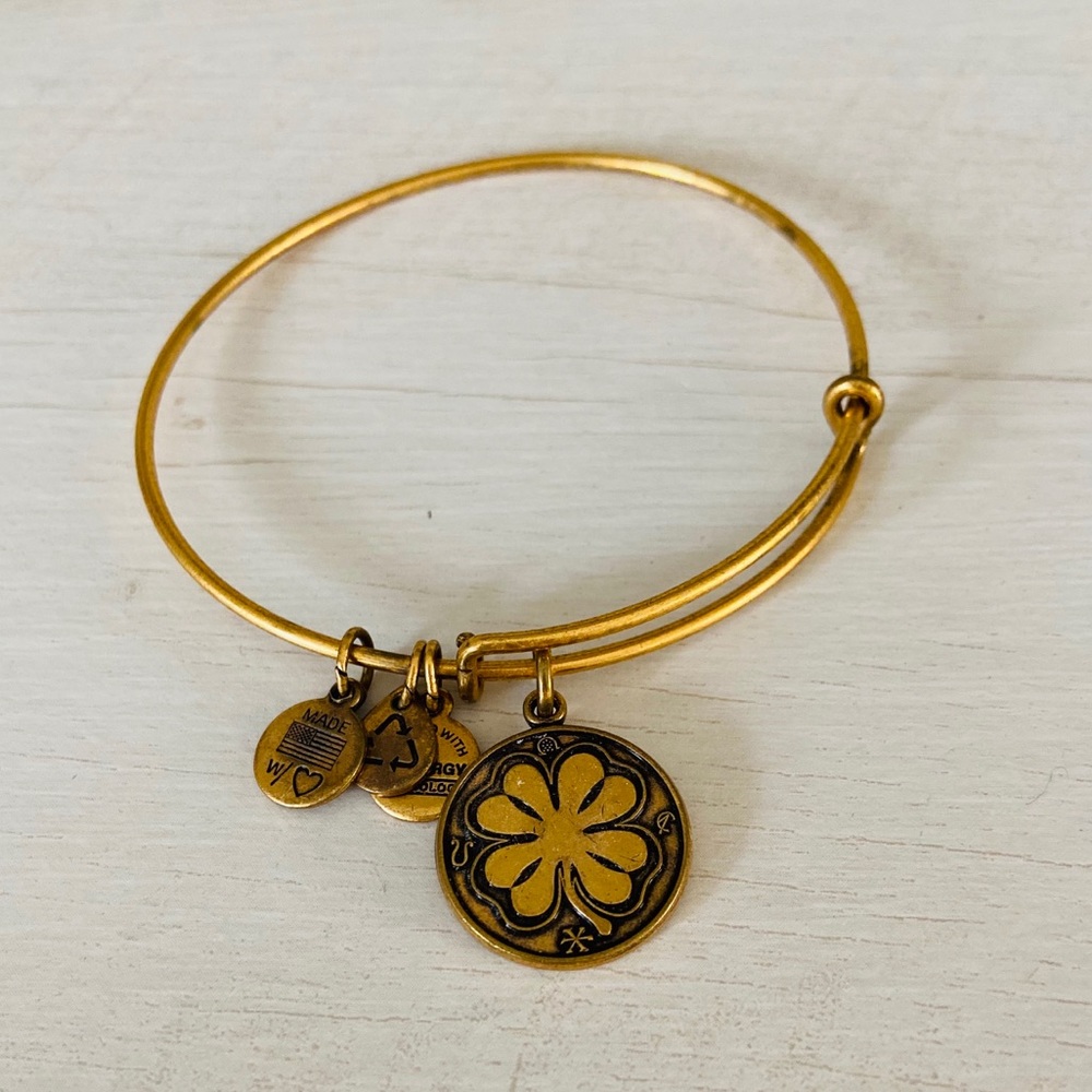 Alex and Ani clover charm bangle